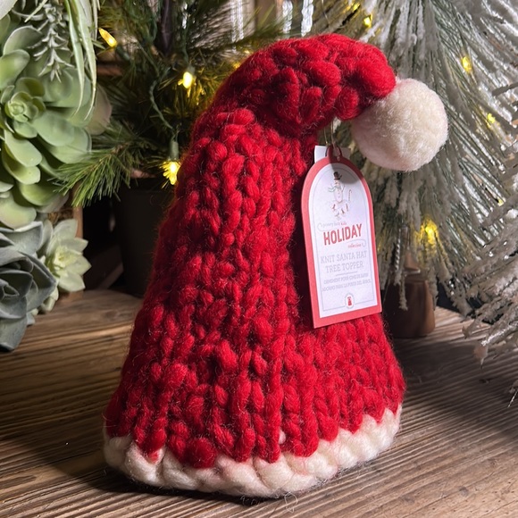 Pottery Barn Kids Knit Santa Claus Hat Tree Topper - Picture 8 of 16